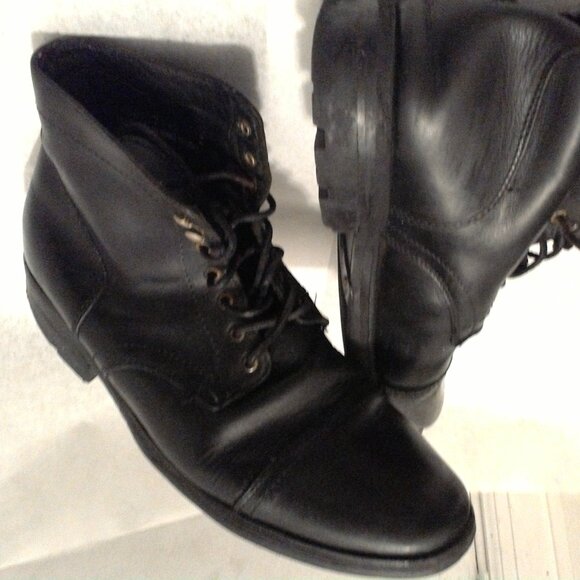 Thursday Boot Co. Black Leather Lace Up Ankle Boots Mens 10.5 - Picture 6 of 14